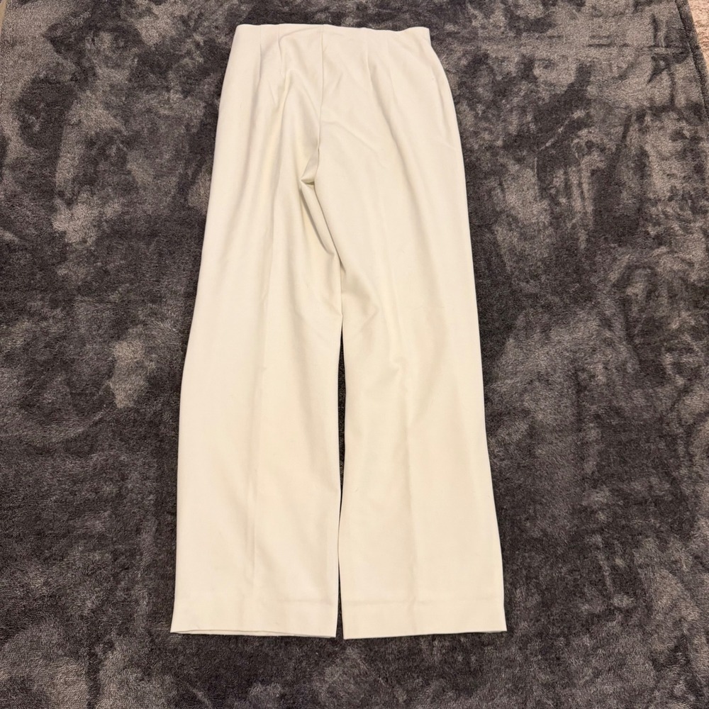 Coldwater Creek Womens Ivory Wide Leg Dress Pants Side Zip Size 8 H27720 - Picture 7 of 7